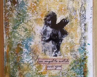 An angel to watch over you art card