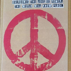 Jimi Hendrix Peace Art Card