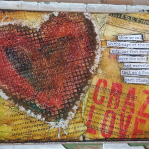 Tarjeta de arte de amor loco