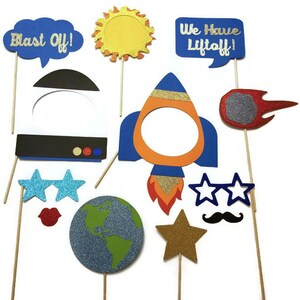 Space Themed Photo Booth Props- 12pc Prop Set - Etsy