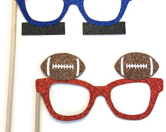 Photo Booth Props- Football Glasses-Super Bowl Photo Booth