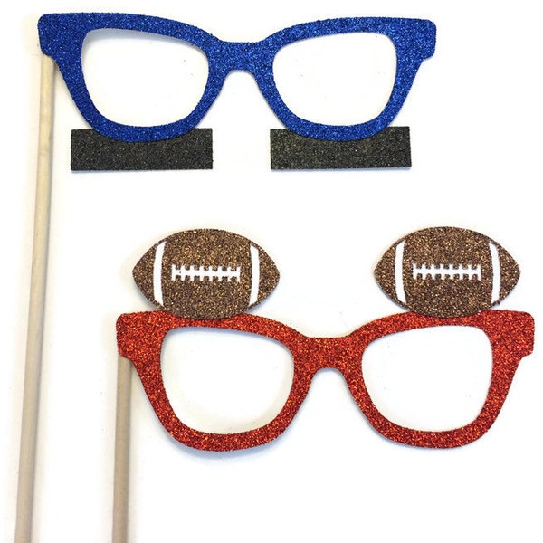 Photo Booth Props- Football Glasses-Super Bowl Photo Booth