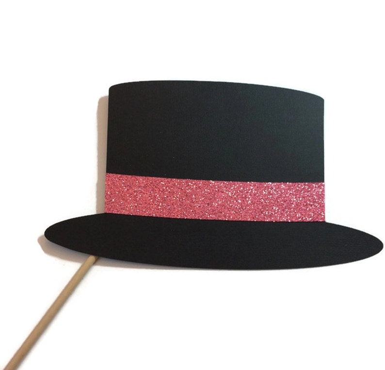 Photo Booth Prop Top Hat with Glitter Photo Booth Props Etsy