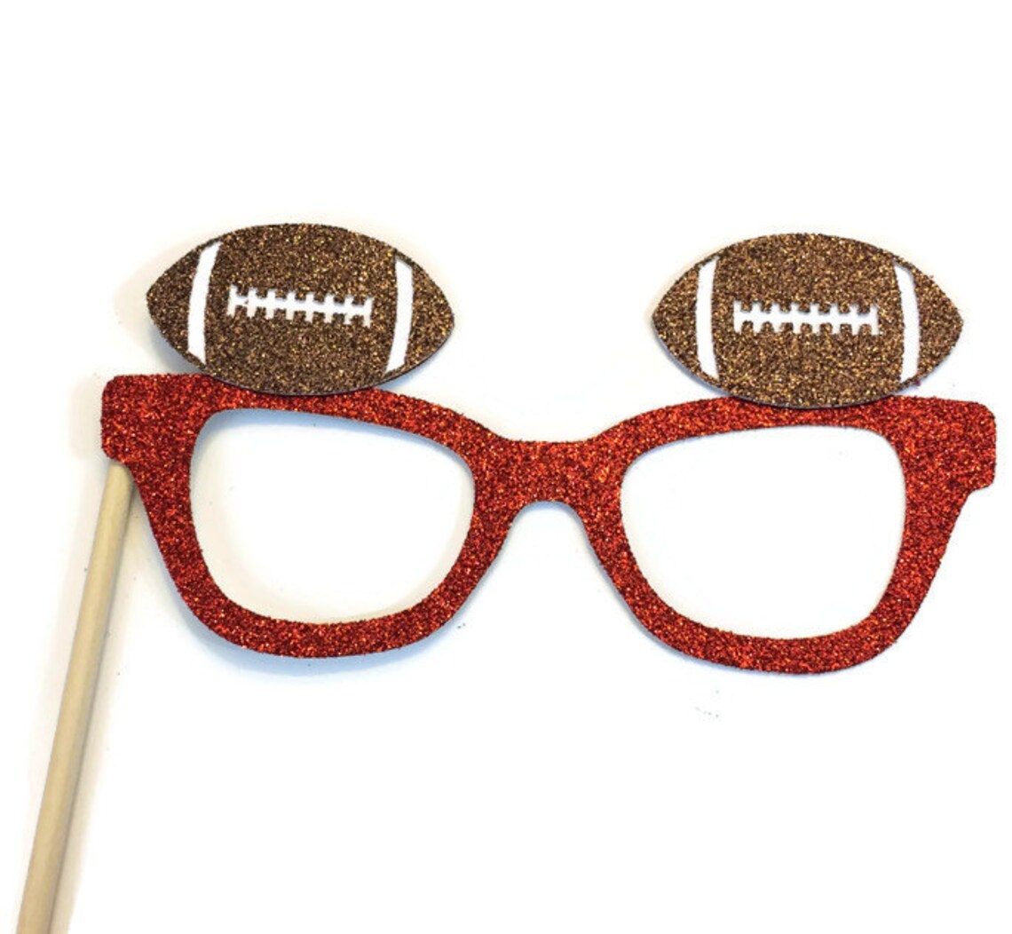 Photo Booth Props Football Glassessuper Bowl Photo Booth Etsy
