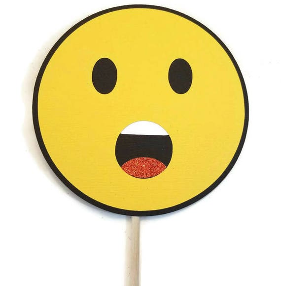 Emoji Photo Booth Prop Emoticon Photo Booth Prop Avec Des Etsy