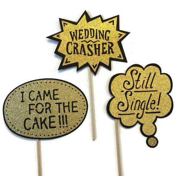 Photo Booth Props Fun Wedding Word Bubbles 3 Piece Photo | Etsy