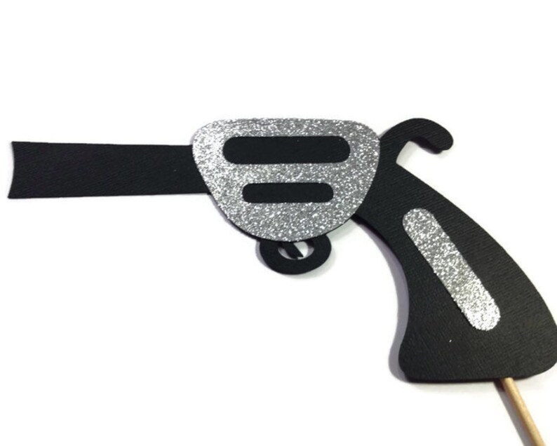 Photo Booth Props Gun with Glitter Etsy
