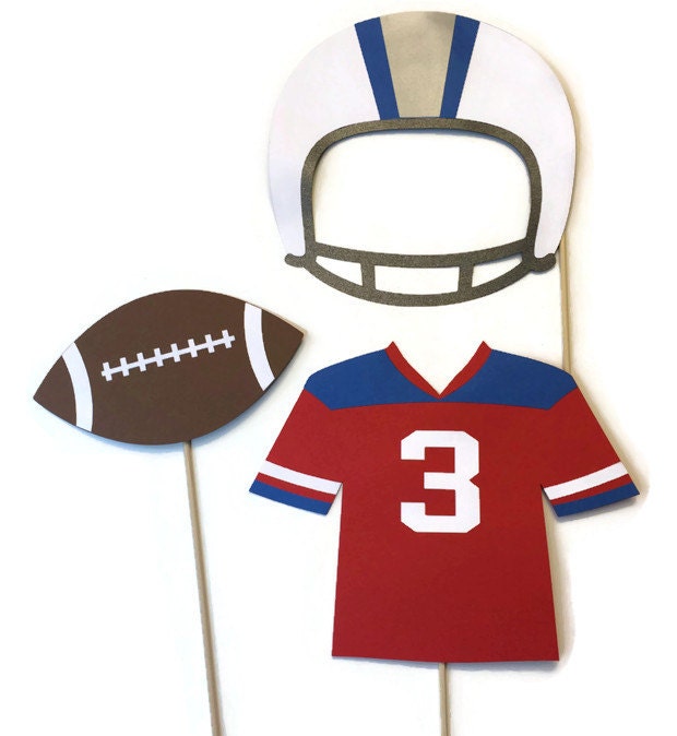 Photo Booth Props 3 Piece Football Set Super Bowl Photo Etsy