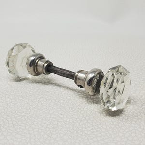 Antique Cut Crystal Glass Door Knob