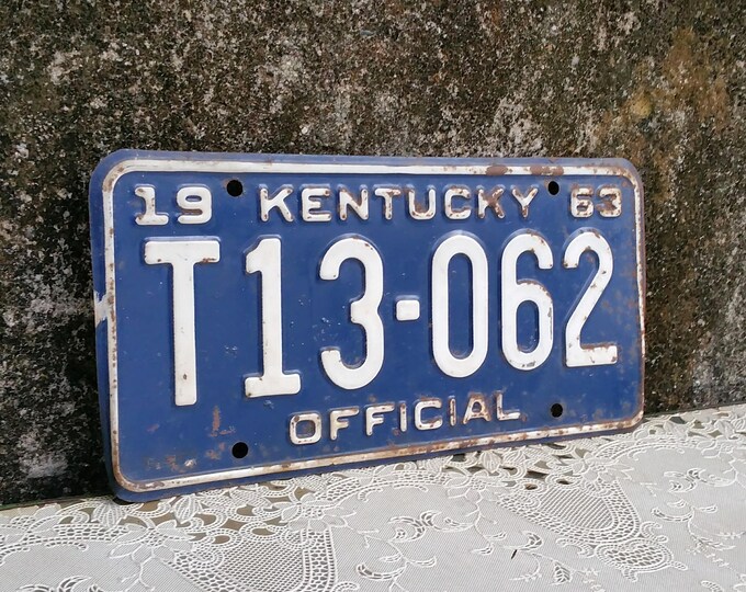 1963 Kentucky Official License Plate - Etsy