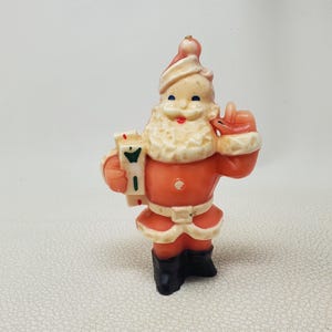 Vintage Giant Santa Christmas Candle Gurley Fifties