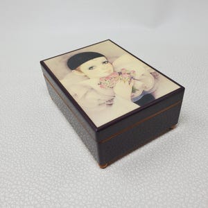 Vintage Pierrot Love Music Box Michel Oks Print by Schmid
