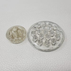 Vintage Paar schwere Glasblumen Frösche