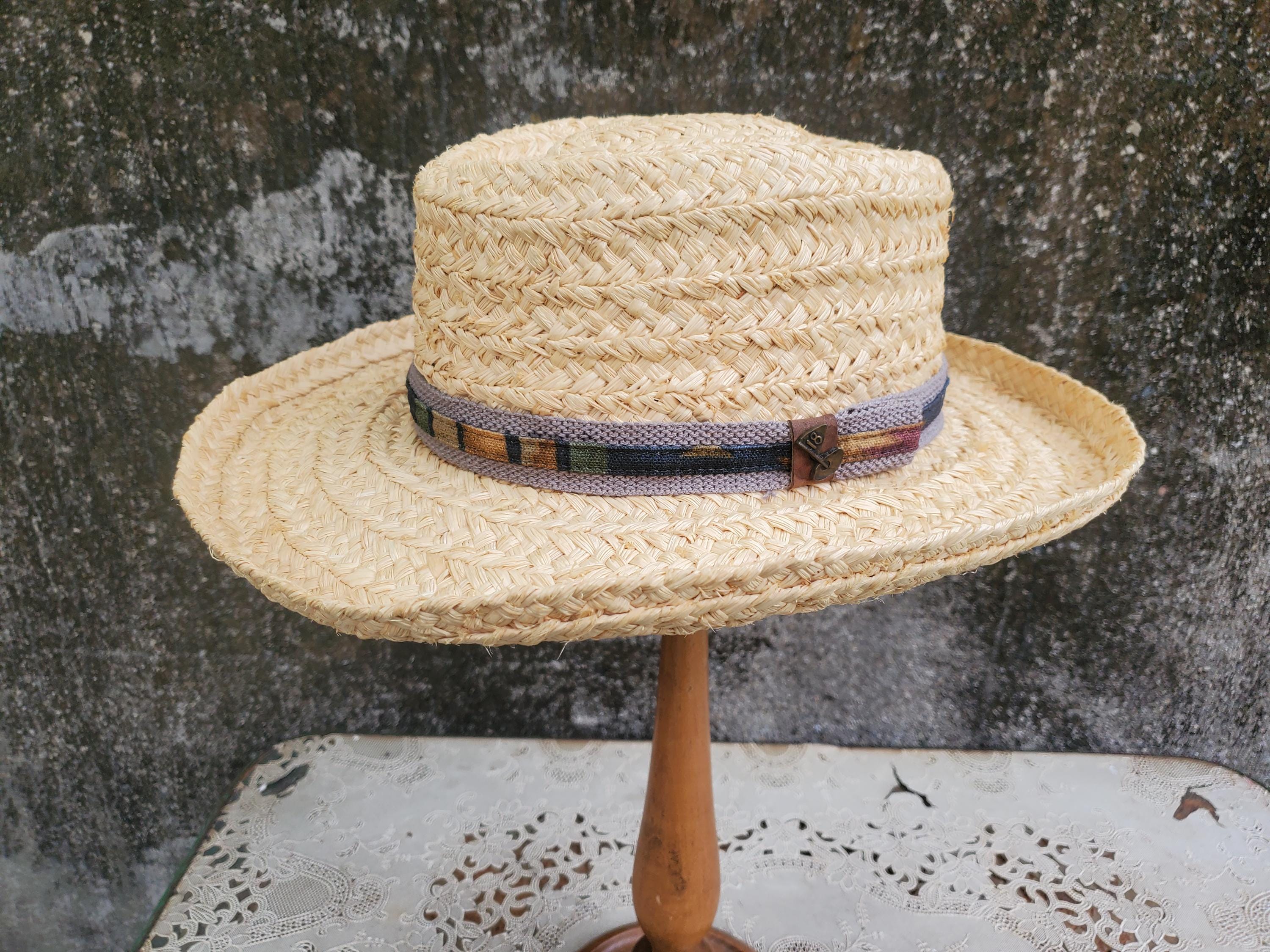 Vintage Dorfman Pacific Genuine Raffia Golf Hat 18th Hole