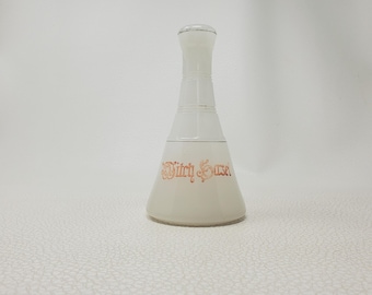 Antique Witch Hazel White Moonstone Glass Clambroth Apothecary Barber Bottle