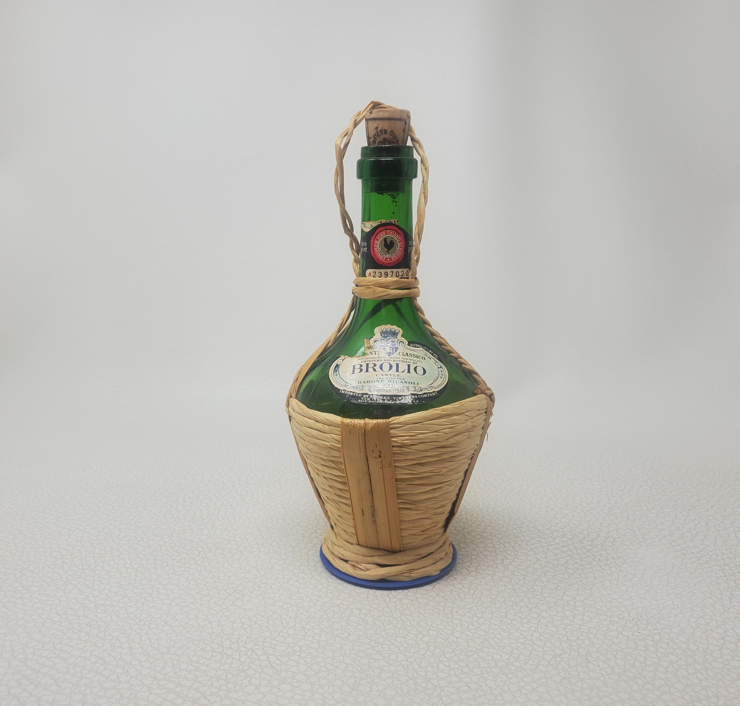 Vintage Chianti Bottle - Etsy