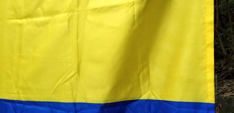 Vintage Columbia National Flag Nylon Flag 65 by 43 Inch