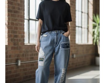 Baggy Skater Jeans Unisex Y2K 90s VTG Giovanni Wide Pipe JNCO Style 33/33