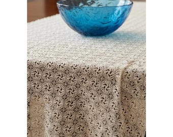 VTG Handmade Häkelspitze Off White Windrad Tischdecke Bettdecke Ex Cond 88x55