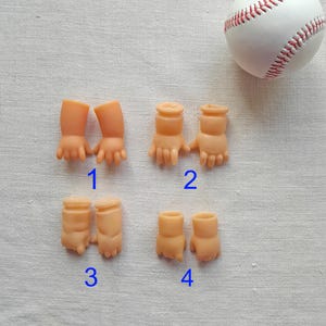 Braccia vintage per bambole: arti in plastica e vinile per riparazioni, parti di restauro, forniture per l'artigianato