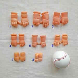 Brazos de muñeca vintage pequeños: extremidades de vinilo o plástico para reparar, restaurar piezas y manualidades.