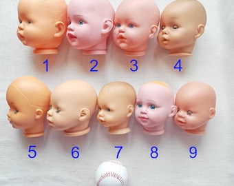 Vintage Big Doll Head: Plastic or Vinyl Repair Parts, Restore, Craft Supply