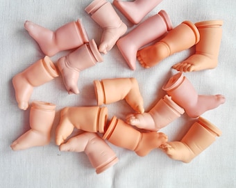 Vintage Big Doll Feet: Vinyl or Plastic Limbs for Repair, Restore Parts, Craft Supply