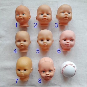 Piccole teste di bambola, Parti di bambole vintage, Vinile e plastica, Riparazione e riutilizzo, Restauro di bambole, Creazione di burattini, Assemblaggio modificato, Forniture per l'artigianato