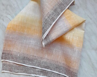 Striped Vintage Linen Tea Towel: Handmade Kitchen Towel (19"x27")