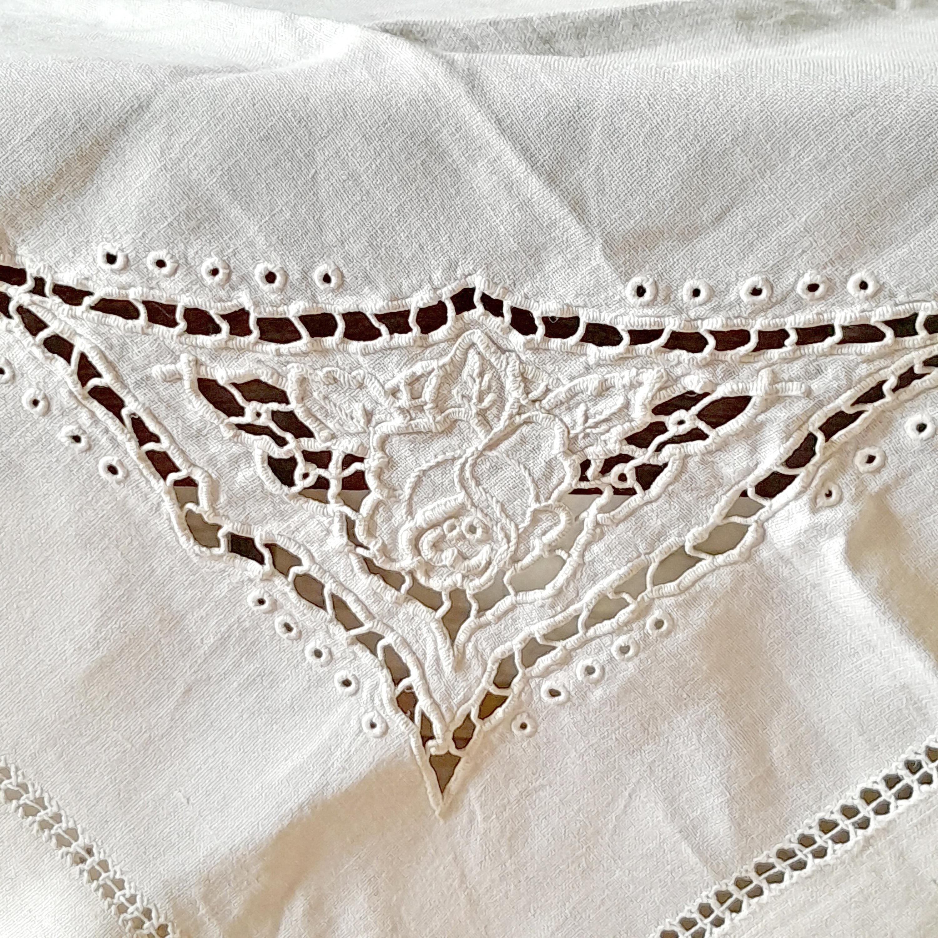 アンティーク刺繍テーブルクロス - Etsy 日本