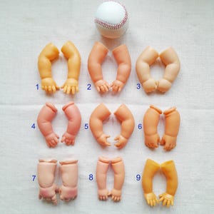 Brazos de muñeca grandes vintage: extremidades de vinilo o plástico para reparar, restaurar piezas y manualidades.