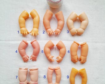 Große Puppenarme, Vintage Babypuppenglieder, Vinyl und Plastik, Reparaturwiederverwendung, Puppenrestaurierung, Puppenherstellung, montage verändert, Bastelbedarf