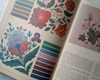 Ukrainian Embroidery Book, Learn to Embroider, Vintage Paper Album by Sorokina