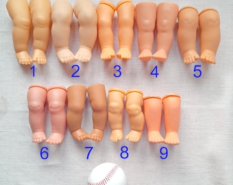 Vintage Medium Doll Legs: Plastic or Vinyl Limbs for Repair, Restore Parts, Craft Supply