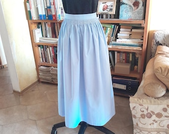 Light Blue Polka Dot Cotton Maid Apron: Vintage Pfister Costume Accessory