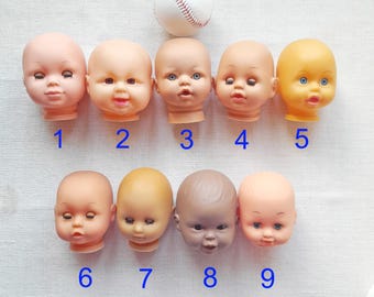 Vintage Small Doll Head: Vinyl or Plastic Repair, Restore Parts, Craft Supply