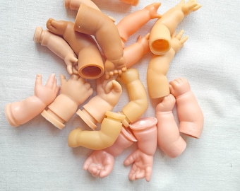 Vintage Medium Doll Arms: Restore Parts, Vinyl or Plastic Limbs for Repair, Craft Supply