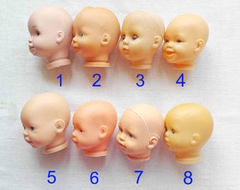 Vintage Medium Doll Head: Plastic or Vinyl Repair Parts, Restore, Craft Supply