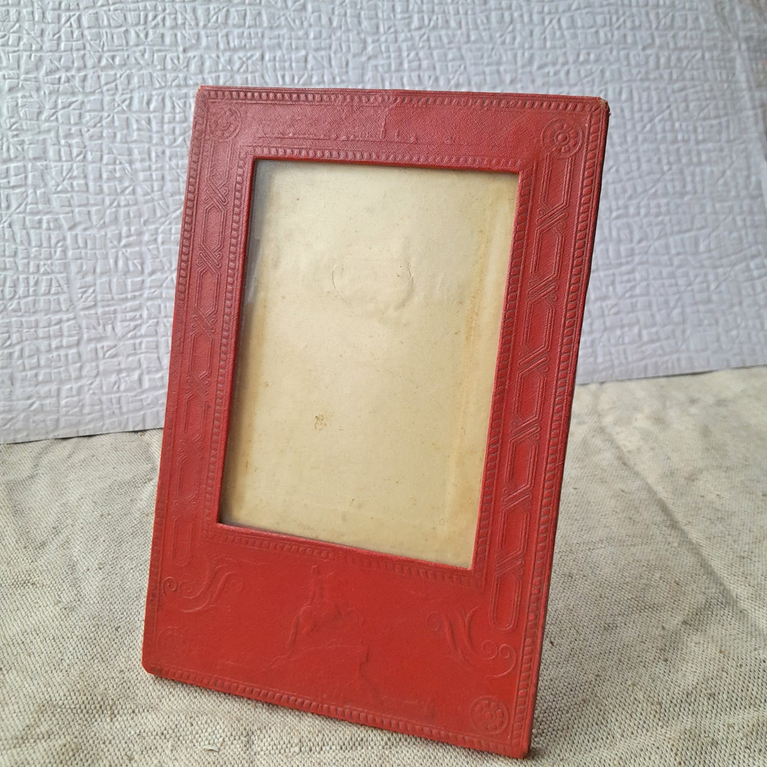 Vintage Red Frame Table Top Picture Frame Frame for Shelf Etsy