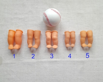 Vintage Tiny Doll Legs: Vinyl or Plastic Limbs for Repair, Craft Supply, Restore Parts