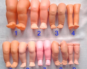 Vintage Big Doll Legs: Vinyl or Plastic Limbs for Repair, Restore Parts, Craft Supply