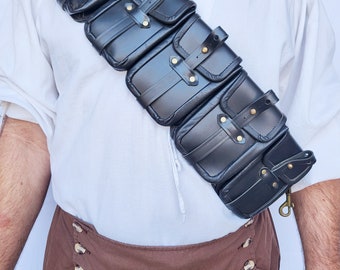 Cinturón de munición para réplica de la Primera Guerra Mundial, estilo steampunk y pirata