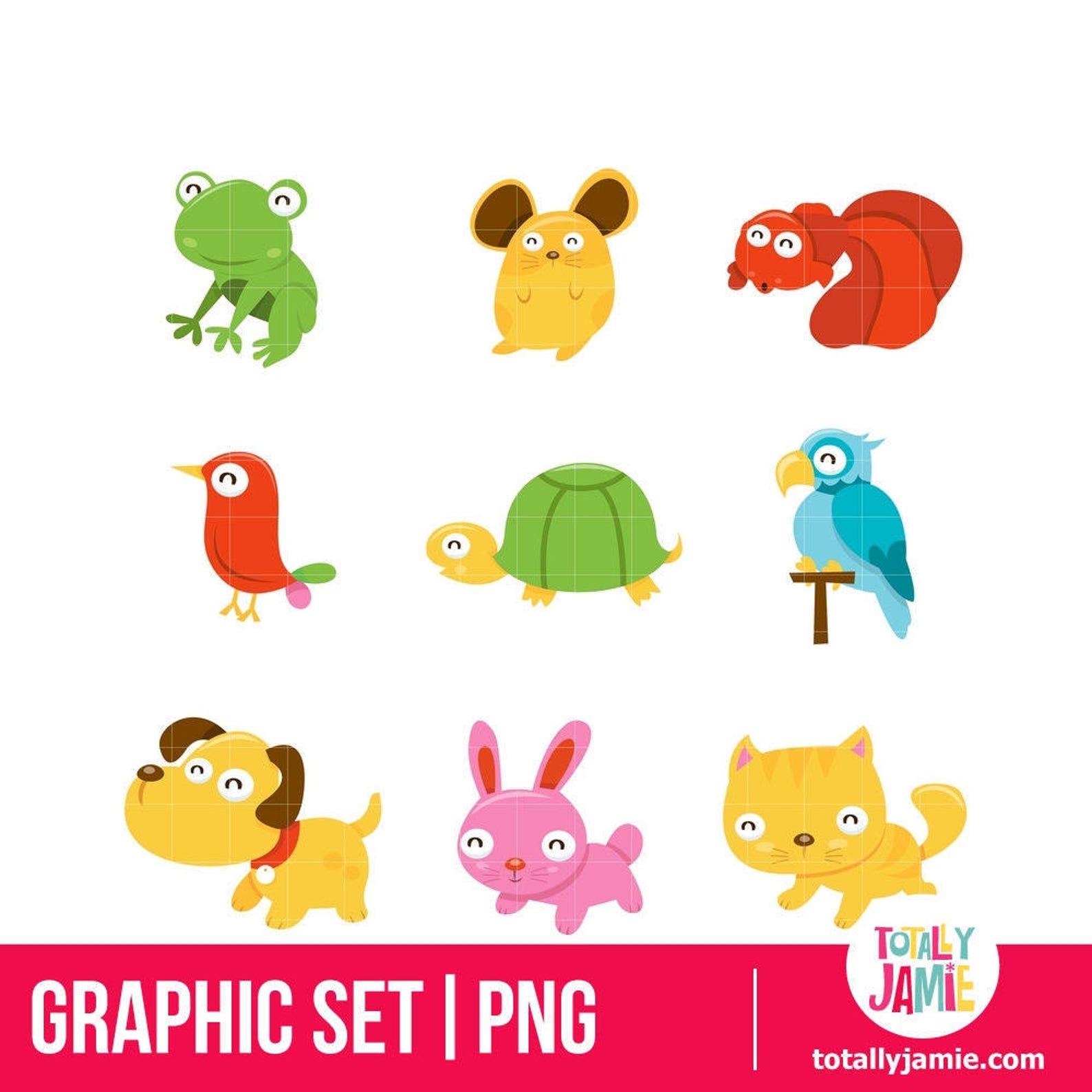 Happy Pet Shop Animals PNG Clip Art Set / Instant Download Etsy Australia