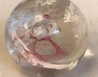 Vintage Caithness Moon Crystal Large Bubble Paperweight 5cm