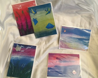 Greeting Cards (Tempera)