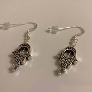 Hamsa Earrings Black