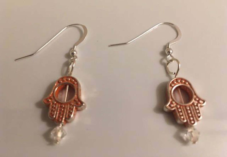 Hamsa Earrings Orange