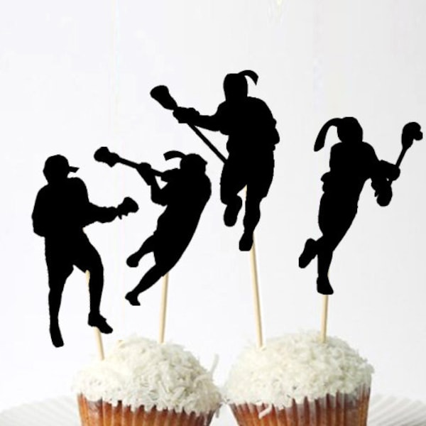 Lacrosse Cupcake Toppers Etsy
