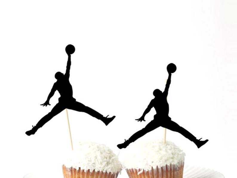 Set of 24Pcs Jordan Cupcake Topper 6 OR 8 Etsy