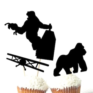 Set of 24Pcs - King Kong Cupcake Toppers
